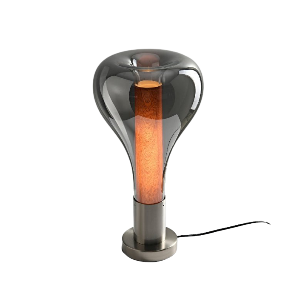 Stemningsfuld bordlampe med LED lys – kreativ glasdesign