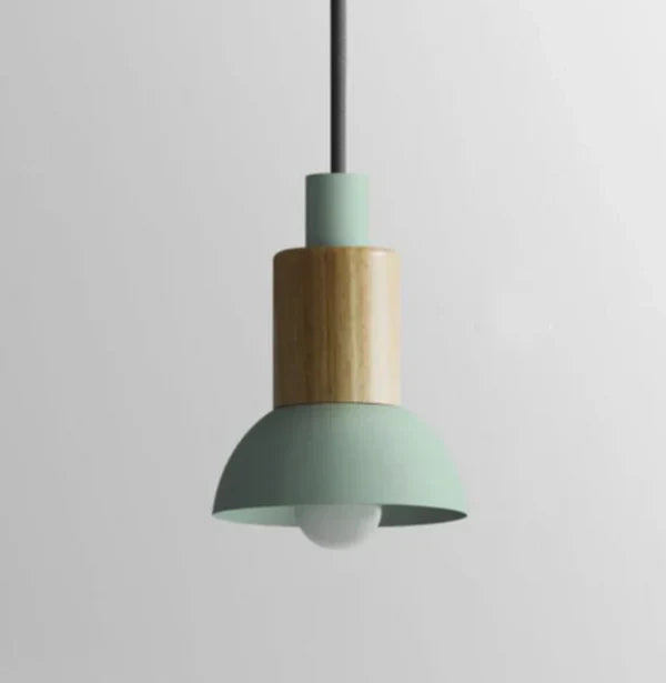 Farverig pendellampe i nordisk stil – macaron design med blødt lys