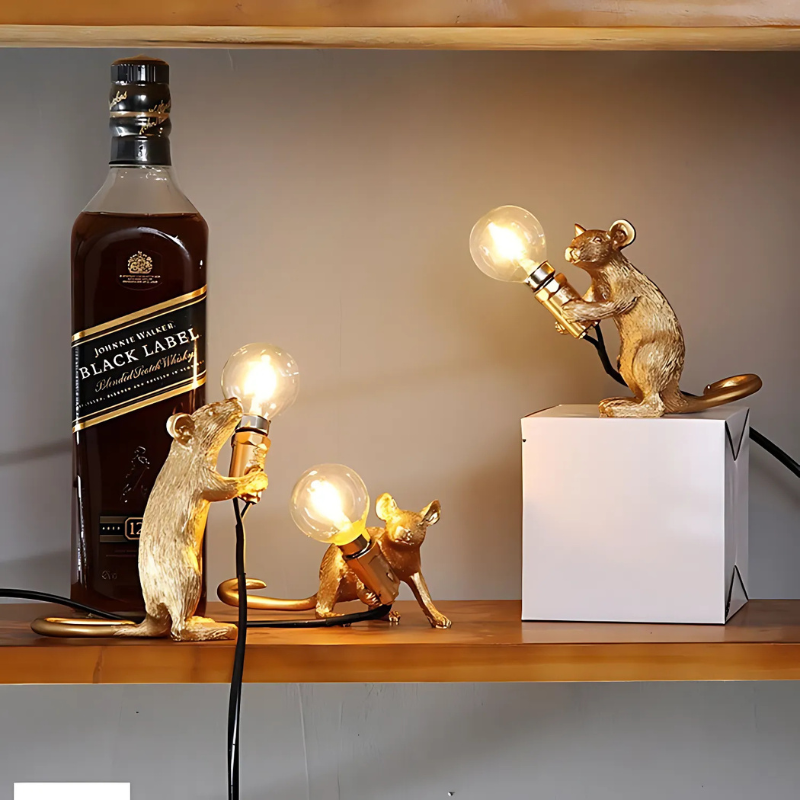 Bordlampe med mus design – kreativ og dekorativ LED belysning