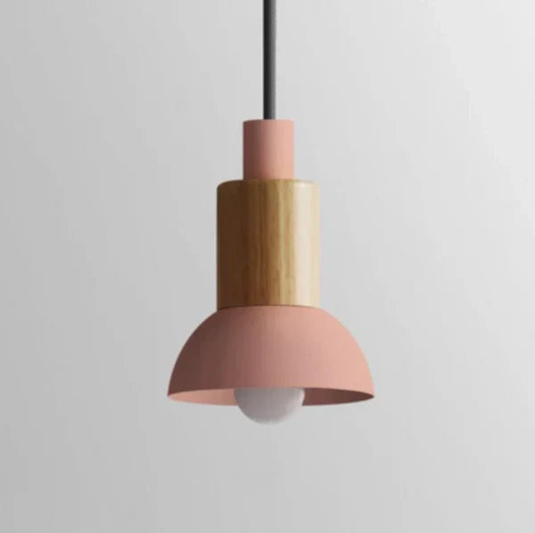 Farverig pendellampe i nordisk stil – macaron design med blødt lys