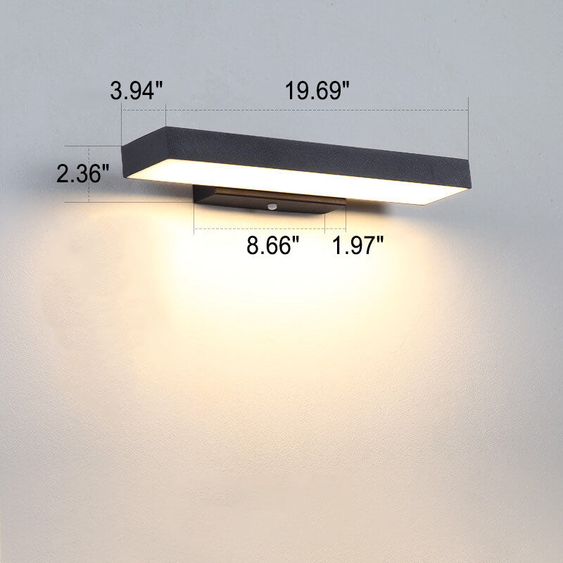 Minimalistisk LED-udendørslampe med bevægelsessensor