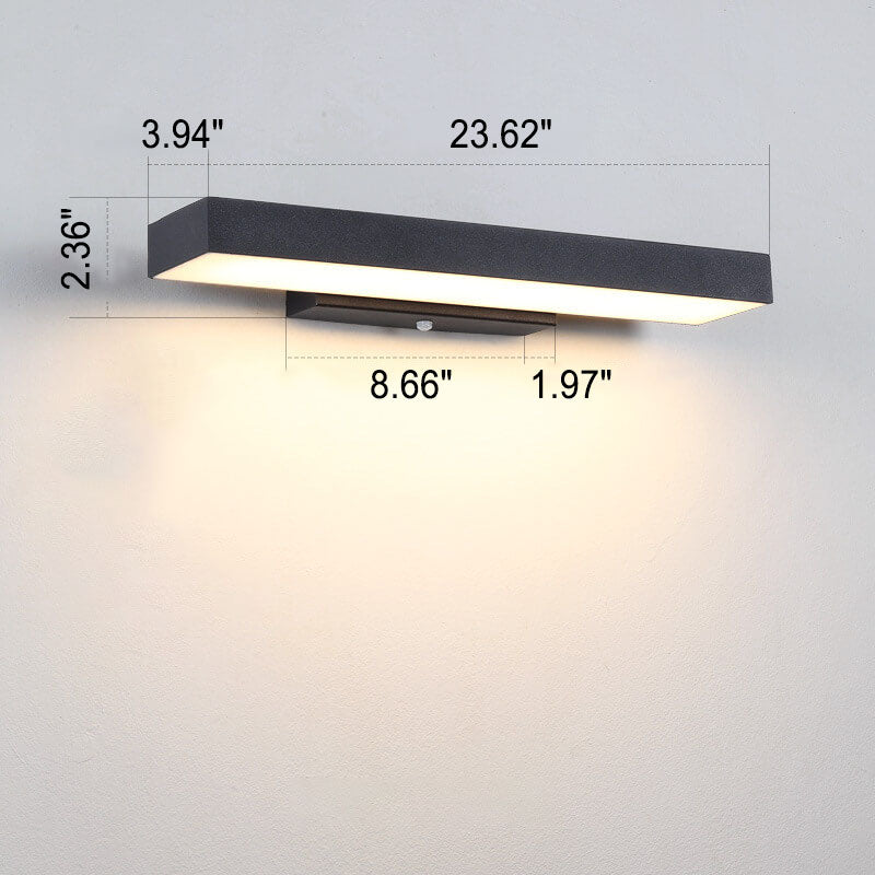 Minimalistisk LED-udendørslampe med bevægelsessensor