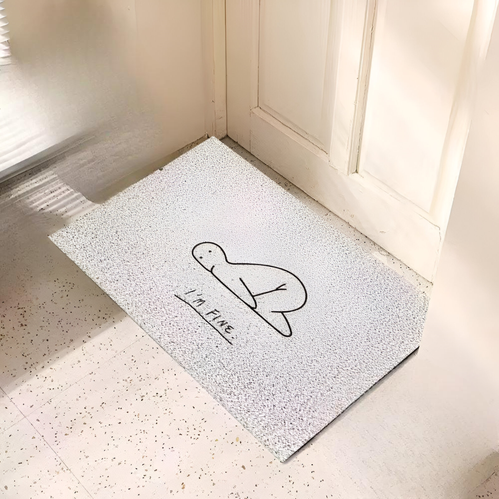 Skridsikker PVC-dørmåtte med smiley