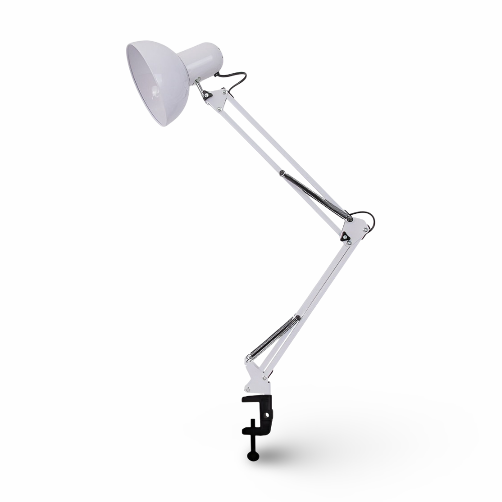 Justerbar skrivebordslampe med clip – LED lampe med lang arm