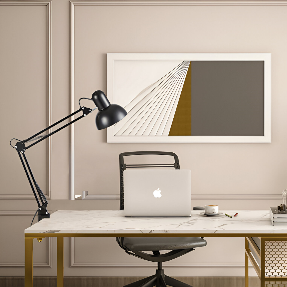 Justerbar skrivebordslampe med clip – LED lampe med lang arm
