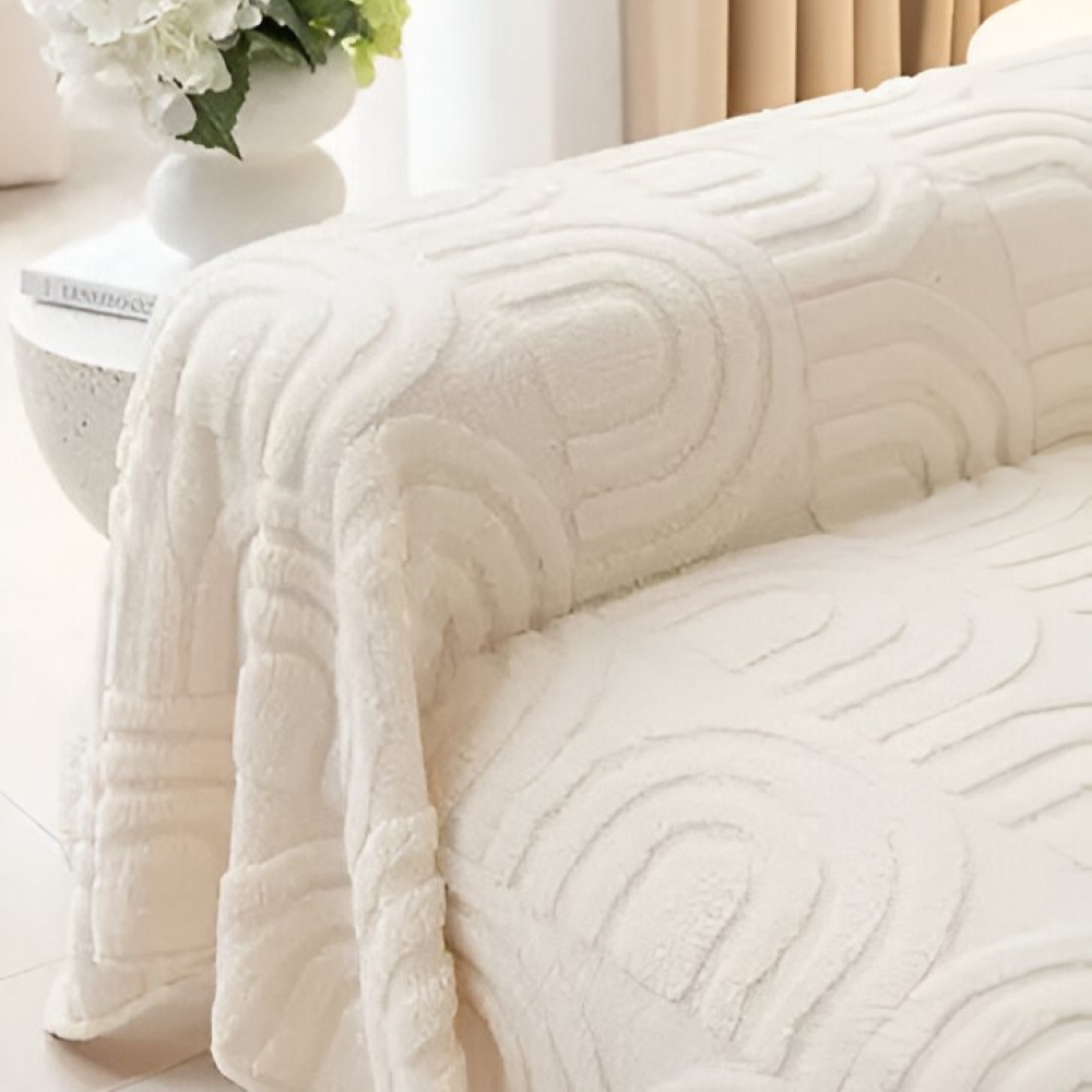 Jacquard sofaovertræk i velour – blødt og multifunktionelt design