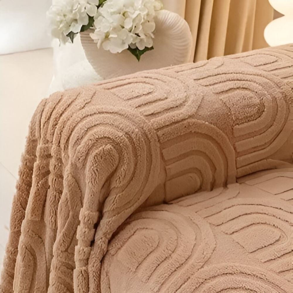 Jacquard sofaovertræk i velour – blødt og multifunktionelt design