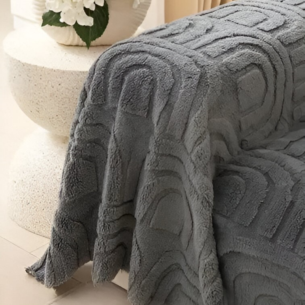 Jacquard sofaovertræk i velour – blødt og multifunktionelt design
