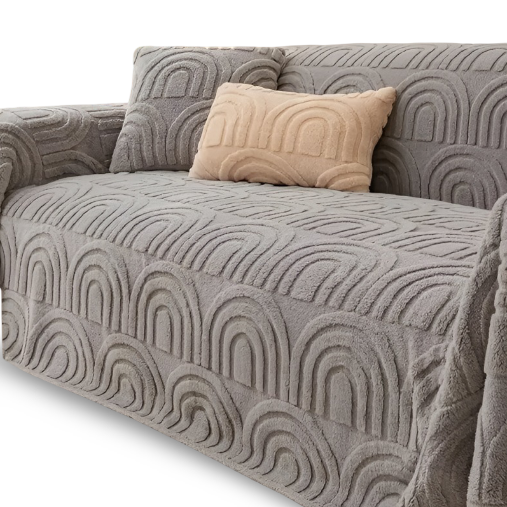 Jacquard sofaovertræk i velour – blødt og multifunktionelt design