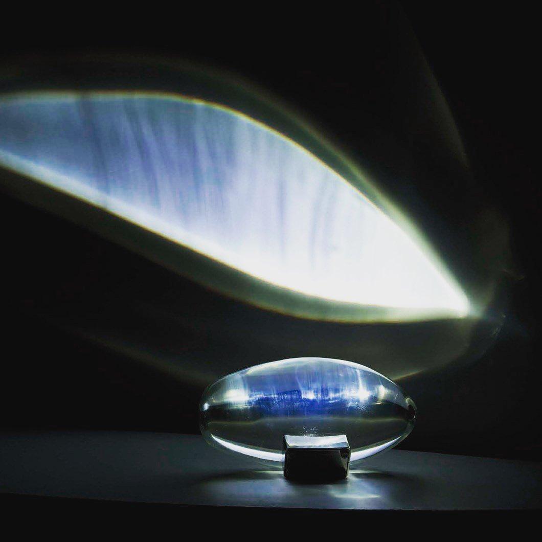 Bordlampe i krystal med LED – dekorativ lampe med stemningslys
