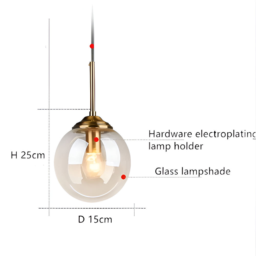 Lunara Pendellampe – Nordisk Pendellampe i Glas med LED-belysning