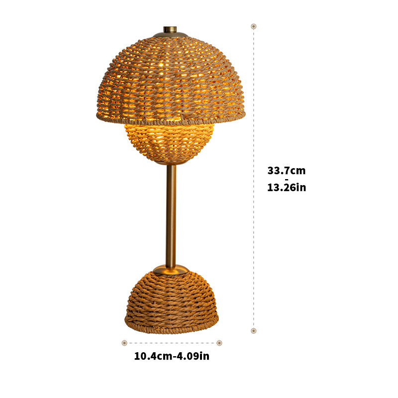 Bjorna – Bambus Bordlampe med Varm Glød til Stemningsfuld Belysning