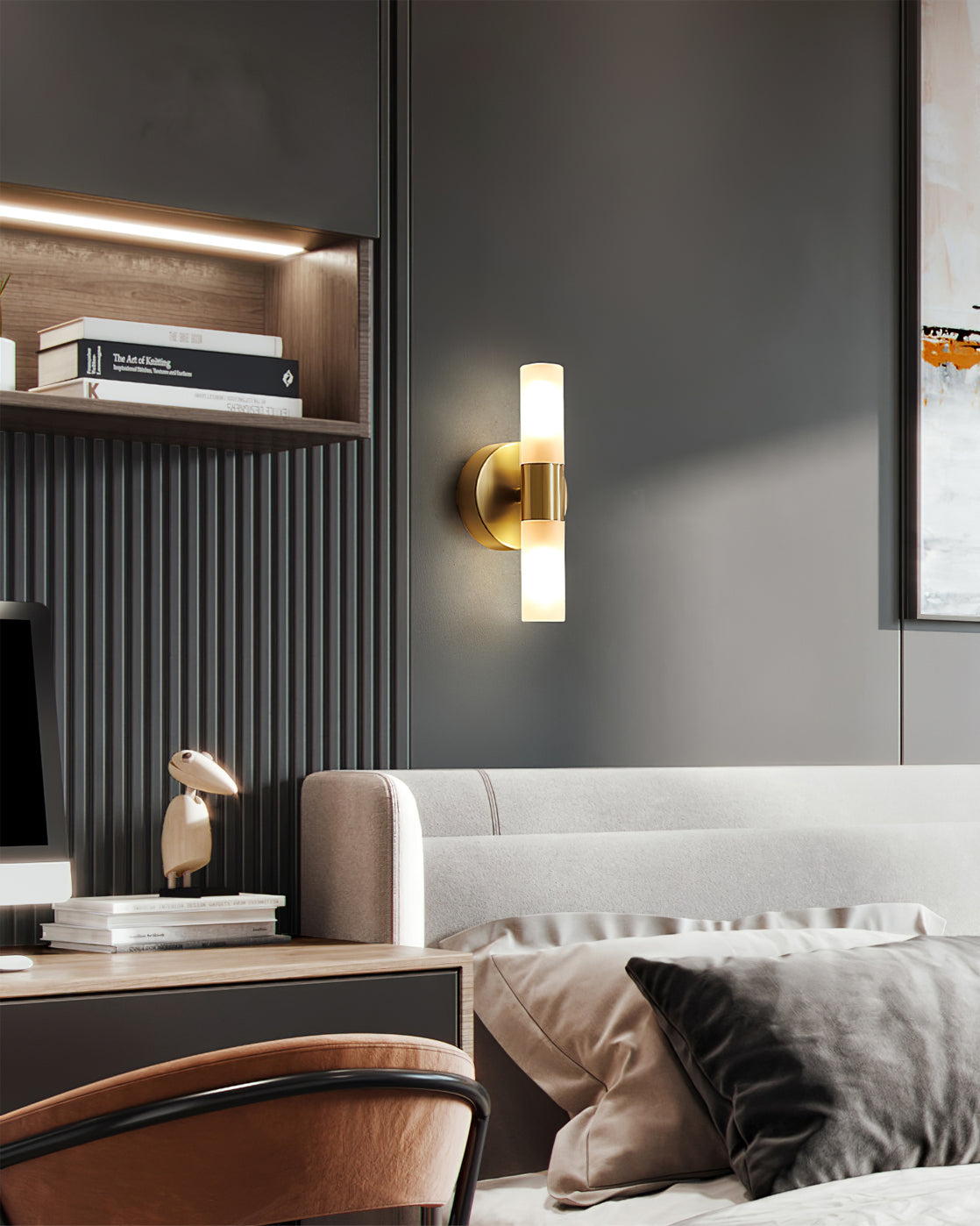 Brassia – Elegant Væglampe i Messing med Energieffektiv LED-Belysning
