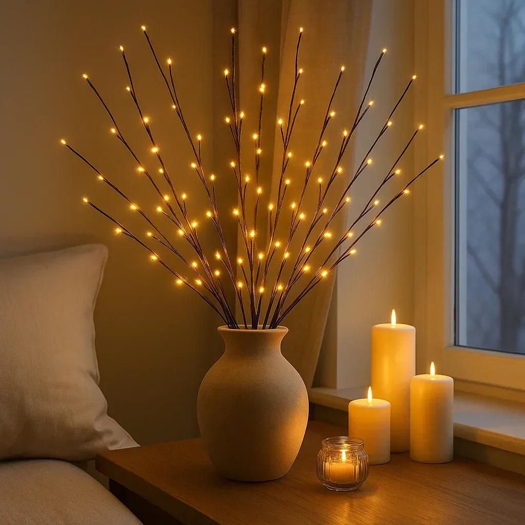 LED grenbelysning 68 cm – dekorative grene med 120 varm hvide LED