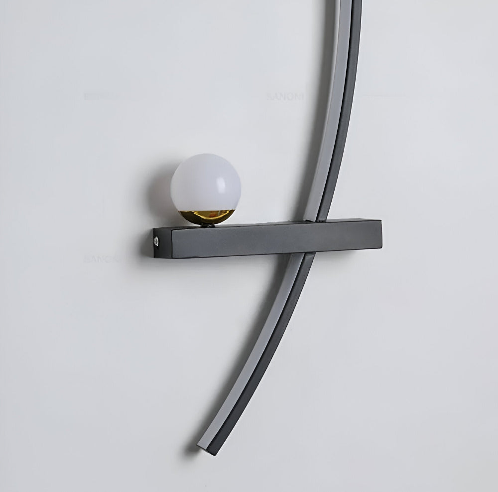Buet væglampe i aluminium – moderne LED lampe med dæmpbart lys