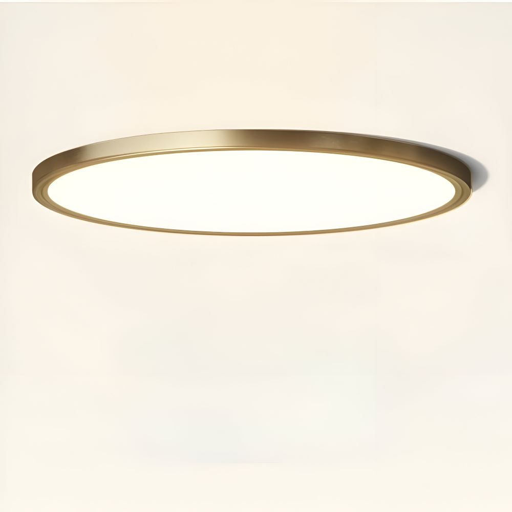 Ultratynd rund LED loftlampe i bronze – elegant og moderne design