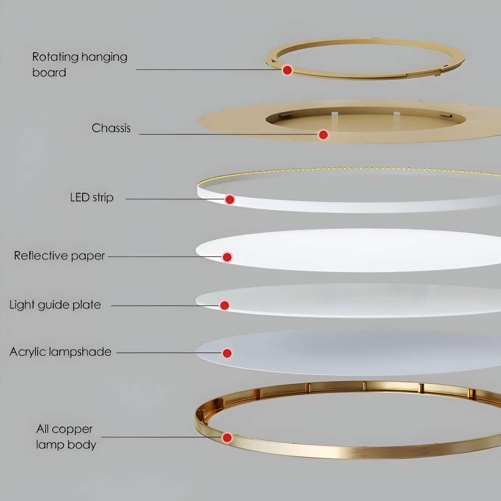 Ultratynd rund LED loftlampe i bronze – elegant og moderne design