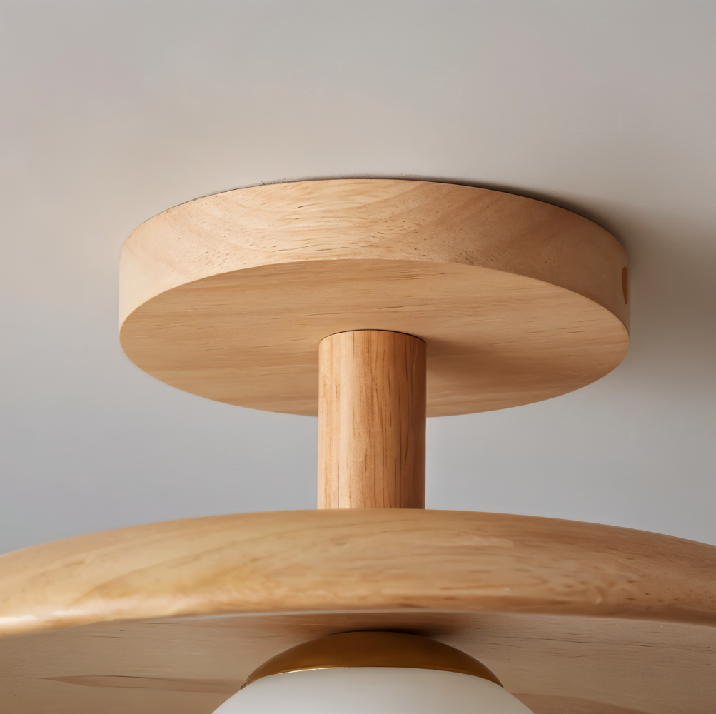 LumaWood Loftlampe – Moderne Træ Loftlampe med Indbygget LED