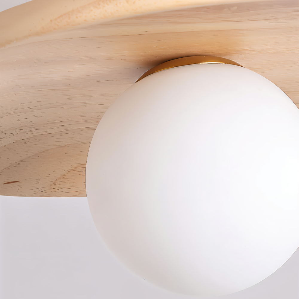 LumaWood Loftlampe – Moderne Træ Loftlampe med Indbygget LED
