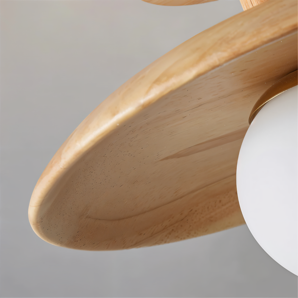 LumaWood Loftlampe – Moderne Træ Loftlampe med Indbygget LED