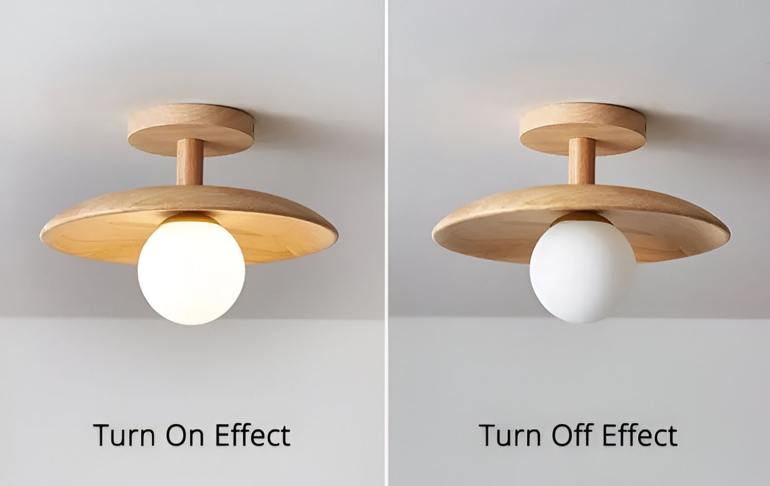 LumaWood Loftlampe – Moderne Træ Loftlampe med Indbygget LED