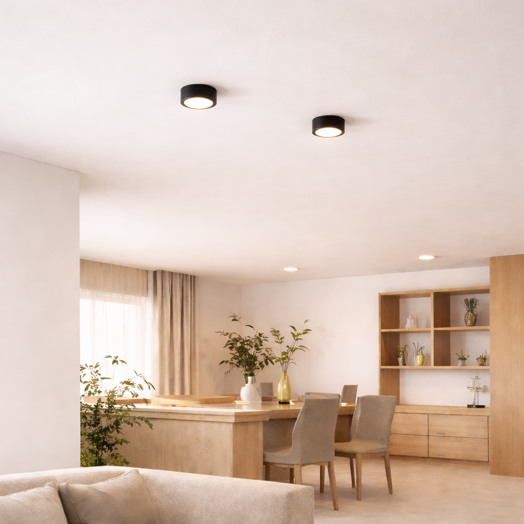 AluminBeam – Ultra Slim Rund LED Loftlampe i Aluminium