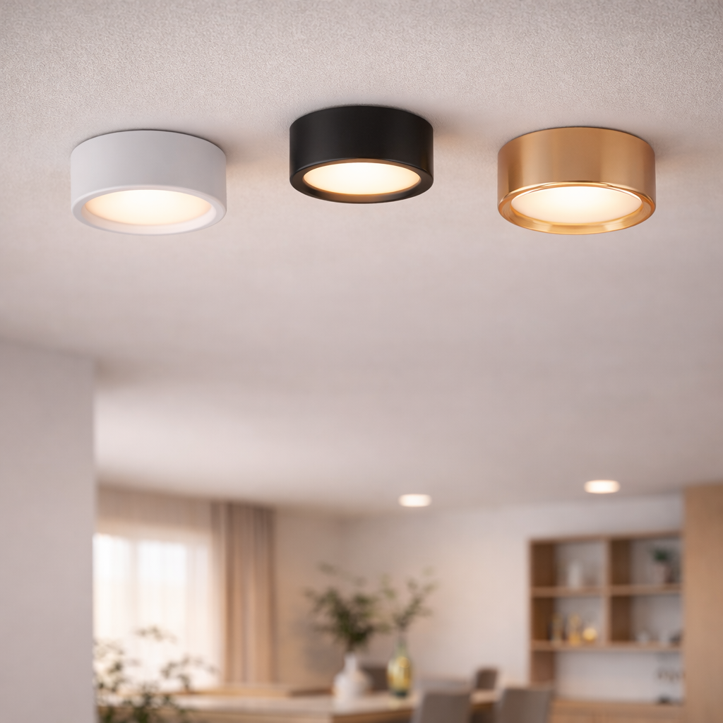 AluminBeam – Ultra Slim Rund LED Loftlampe i Aluminium