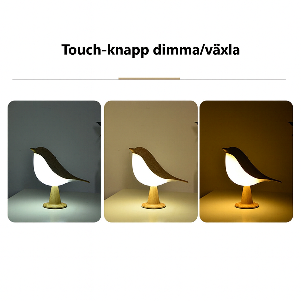 Aviara – Elegant Bordlampe med Fuglemotiv og LED-Belysning