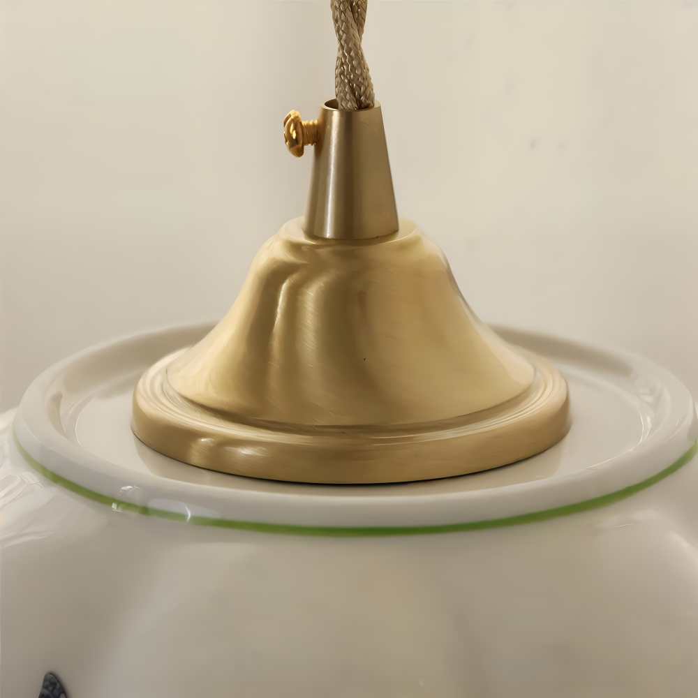 Keramisk pendellampe med sommerfugledesign – LED loftlampe i elegant stil