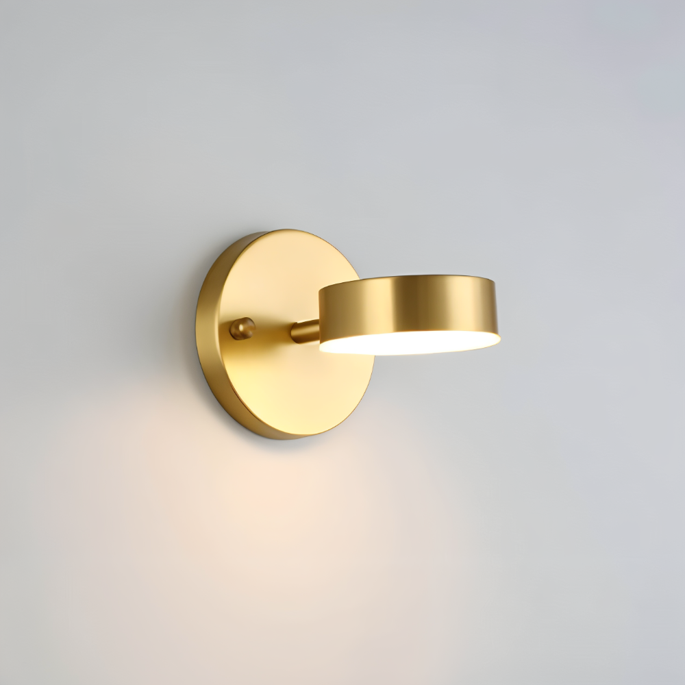 Cylindrisk væglampe i metal – moderne LED spot til indendørs