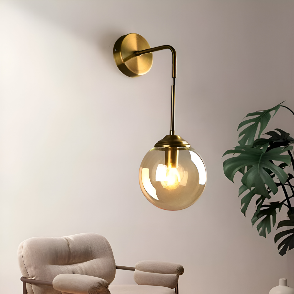 Vetrovia Væglampe – Glas- og Metal Væglampe i Retro Industrielt Design