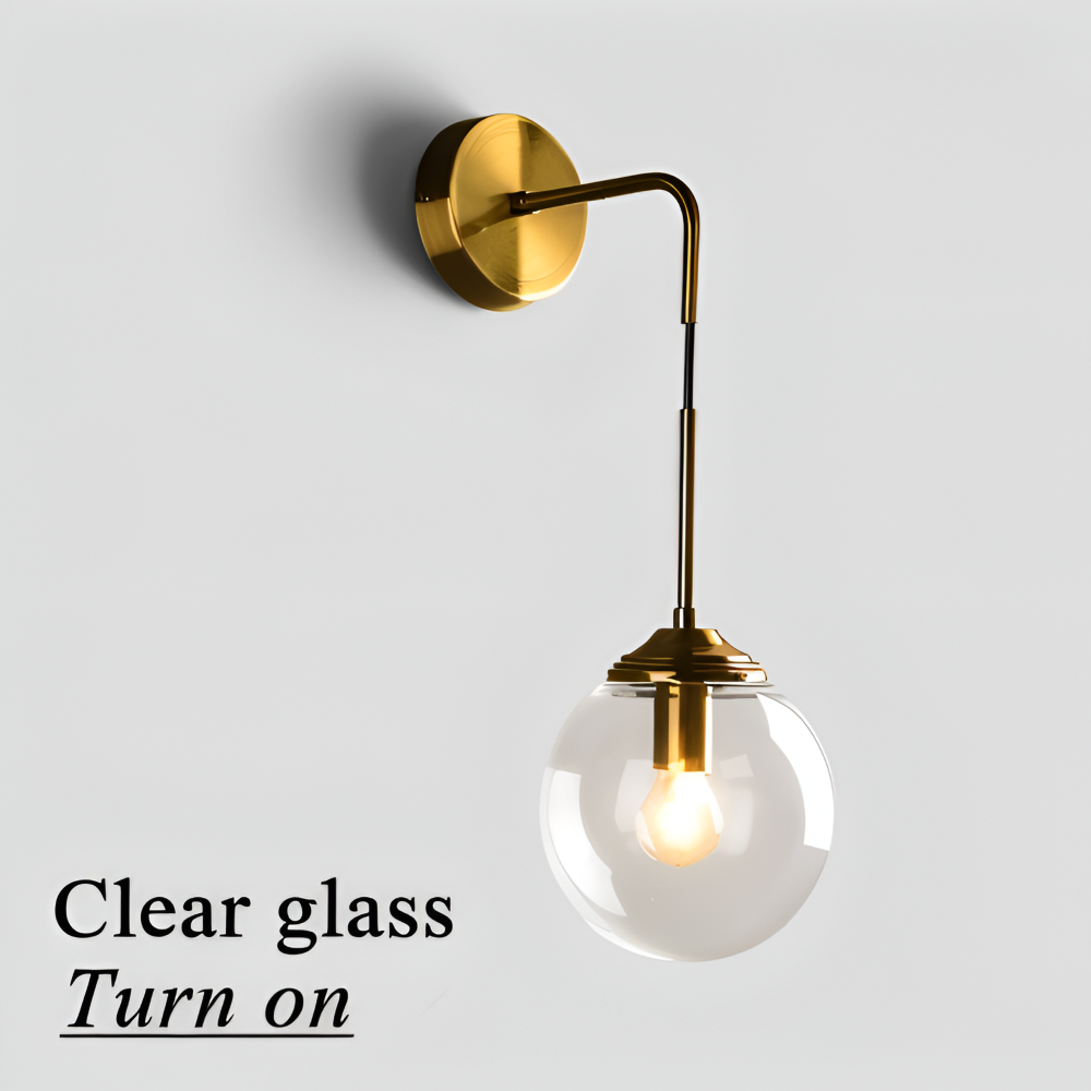 Vetrovia Væglampe – Glas- og Metal Væglampe i Retro Industrielt Design