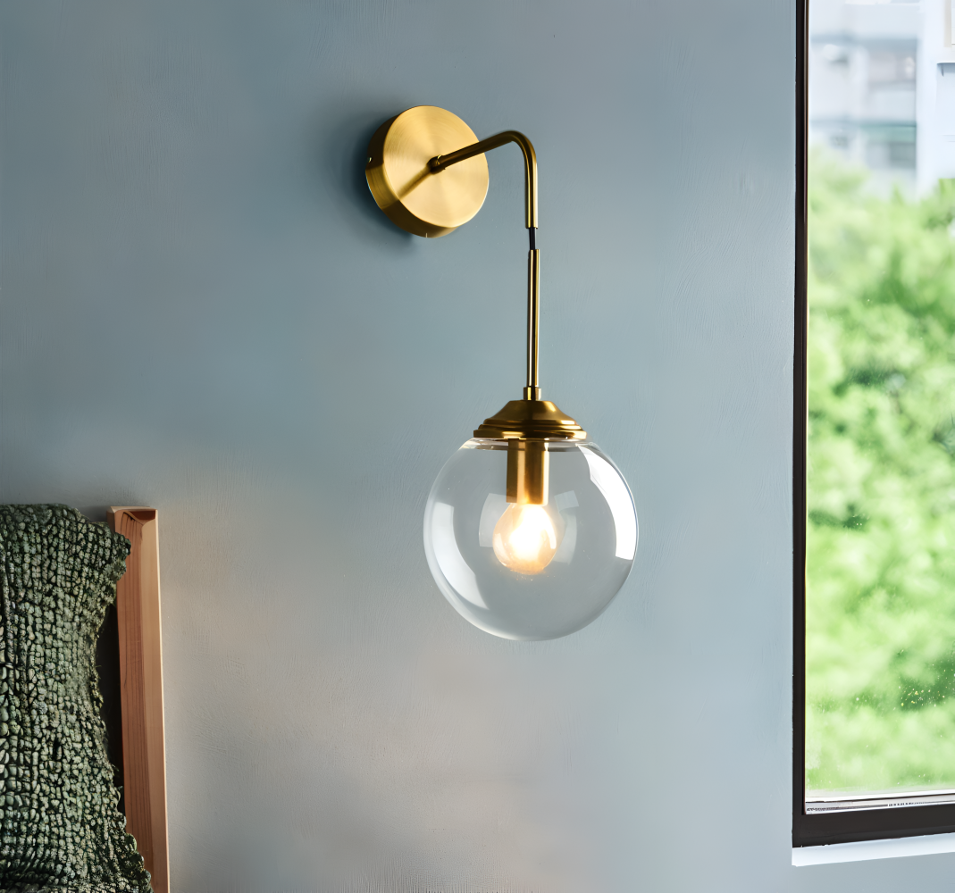 Vetrovia Væglampe – Glas- og Metal Væglampe i Retro Industrielt Design