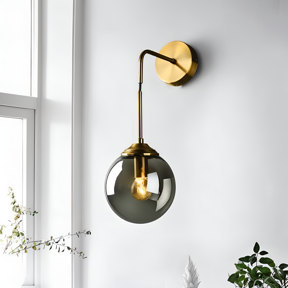 Vetrovia Væglampe – Glas- og Metal Væglampe i Retro Industrielt Design