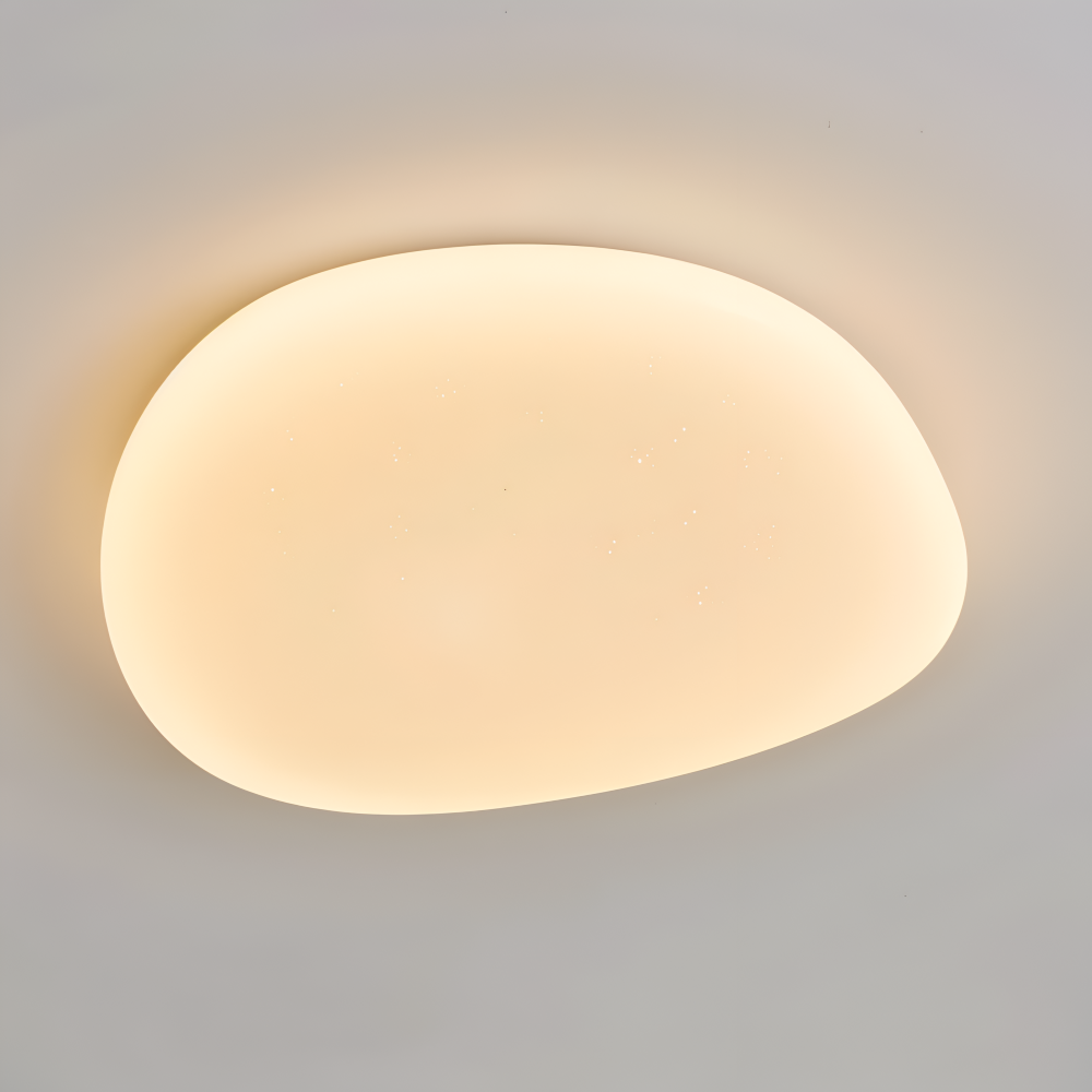 Peblira – Loftlampe med Småstensdesign og Integreret LED