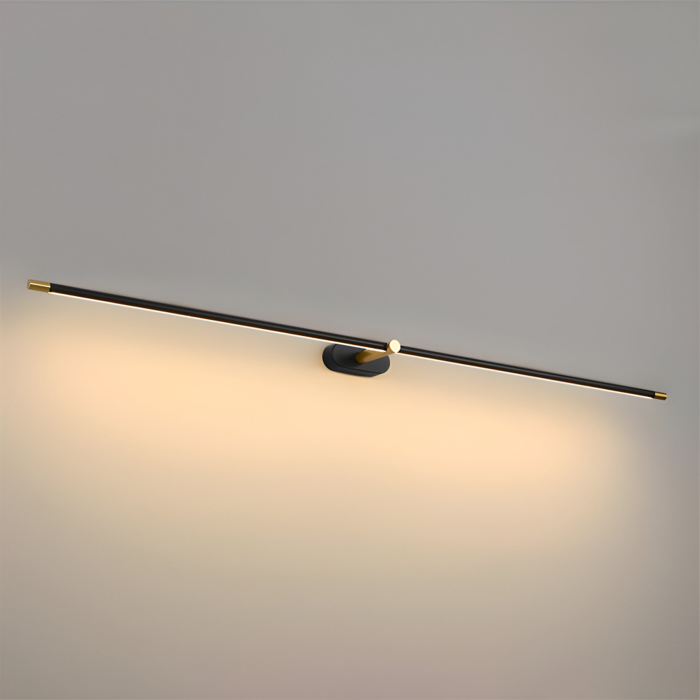 LineaGlow – Slank LED Væglampe i Sort/Guld med Elegant Design