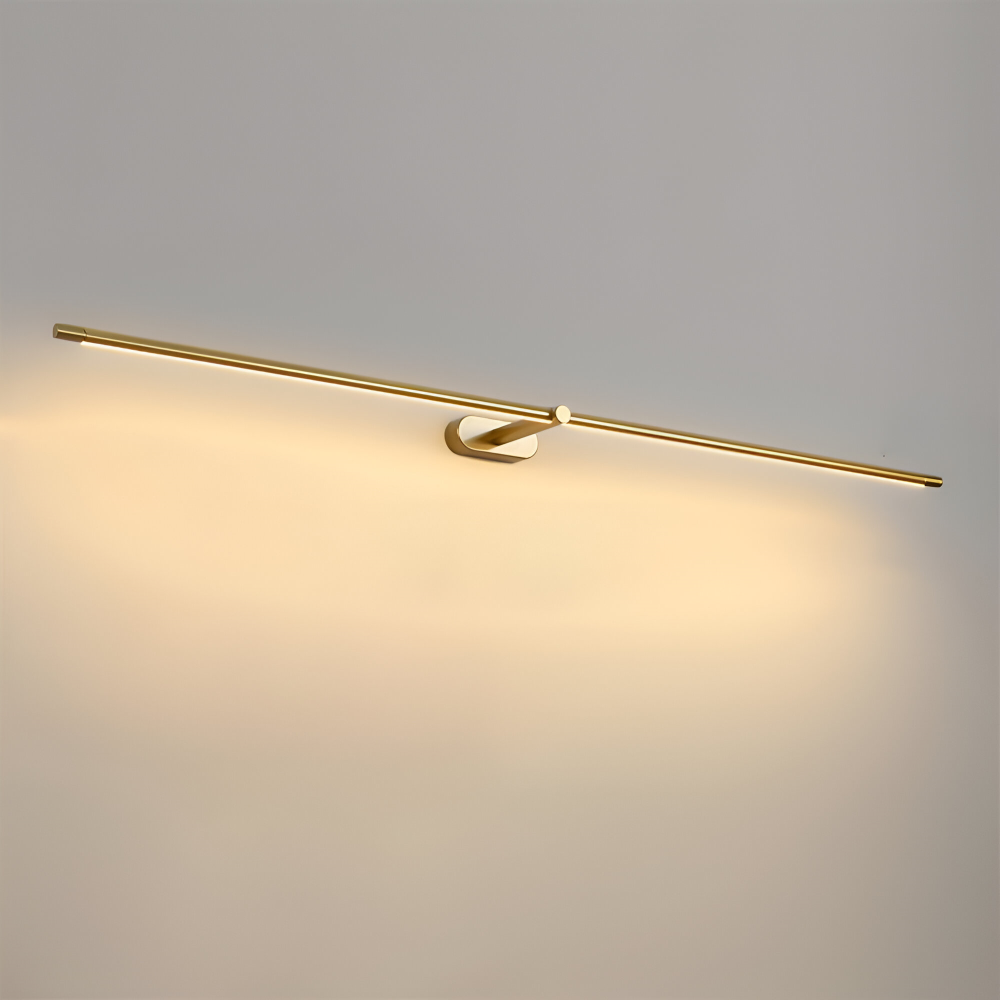 LineaGlow – Slank LED Væglampe i Sort/Guld med Elegant Design