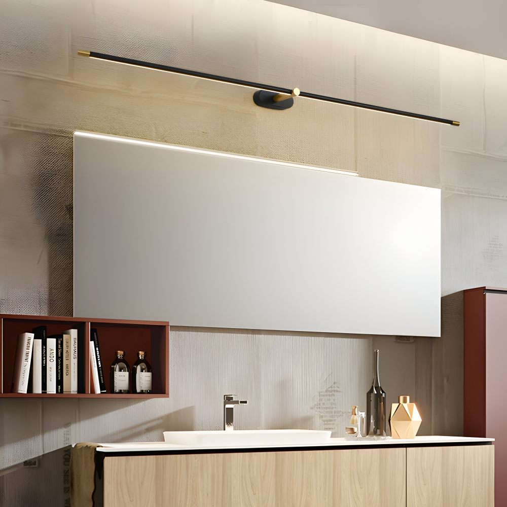 LineaGlow – Slank LED Væglampe i Sort/Guld med Elegant Design