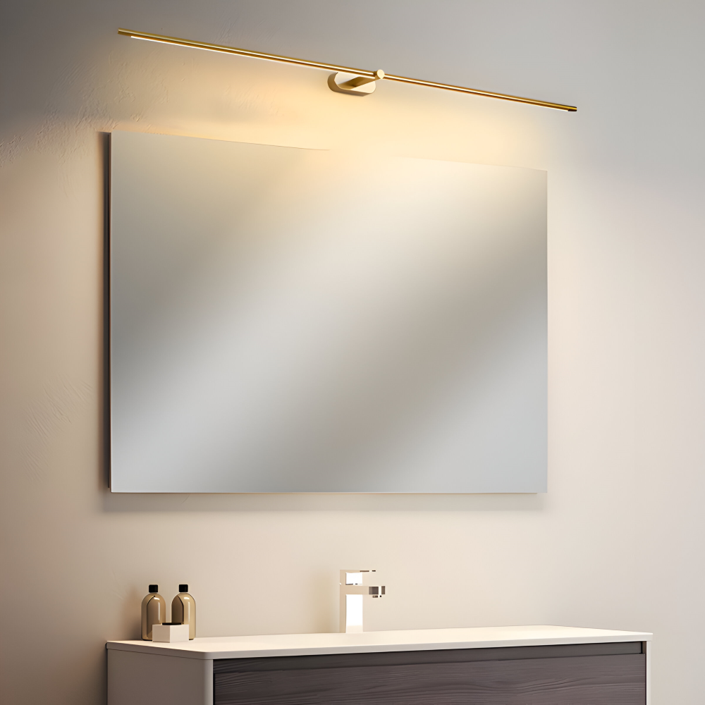 LineaGlow – Slank LED Væglampe i Sort/Guld med Elegant Design