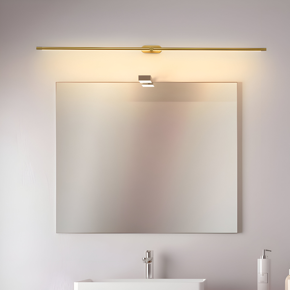 LineaGlow – Slank LED Væglampe i Sort/Guld med Elegant Design