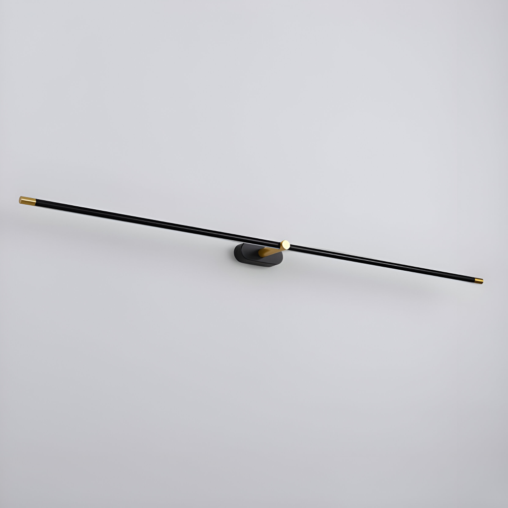 LineaGlow – Slank LED Væglampe i Sort/Guld med Elegant Design