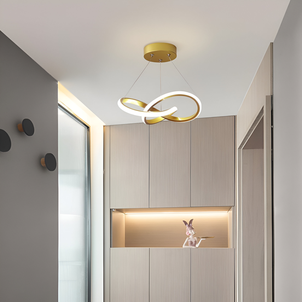 SpiraGlow Loftlampe – Moderne LED Loftlampe med Skulpturel Spiraldesign