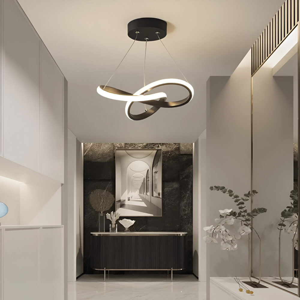 SpiraGlow Loftlampe – Moderne LED Loftlampe med Skulpturel Spiraldesign