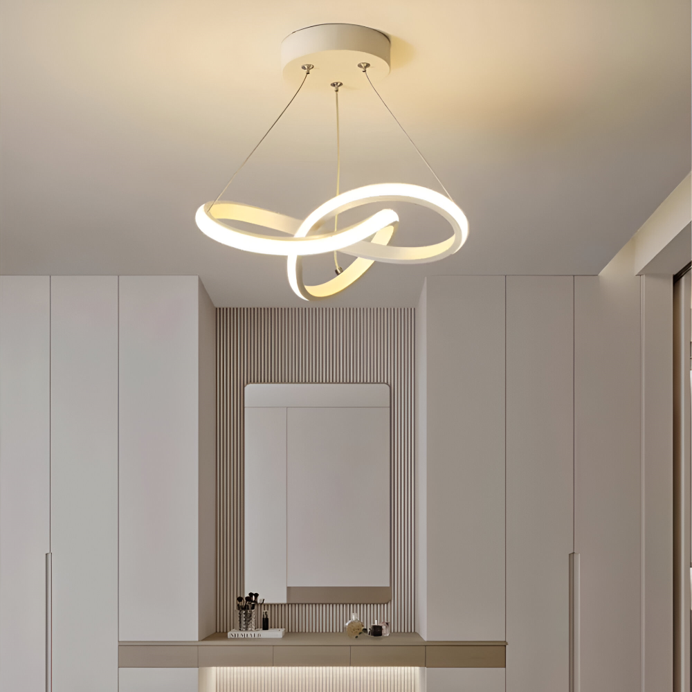 SpiraGlow Loftlampe – Moderne LED Loftlampe med Skulpturel Spiraldesign