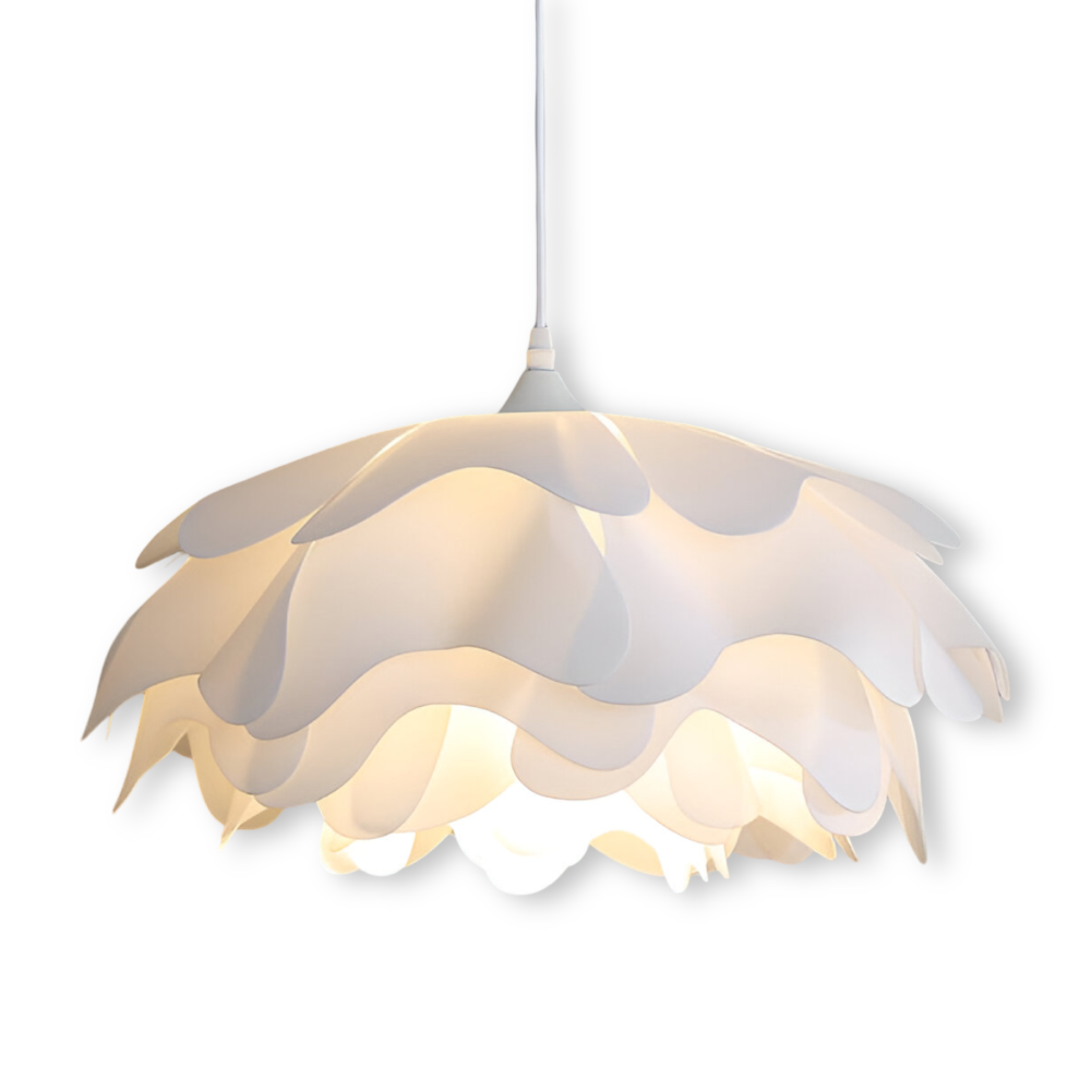 Designer loftlampe med blomsterformet design til spisebord
