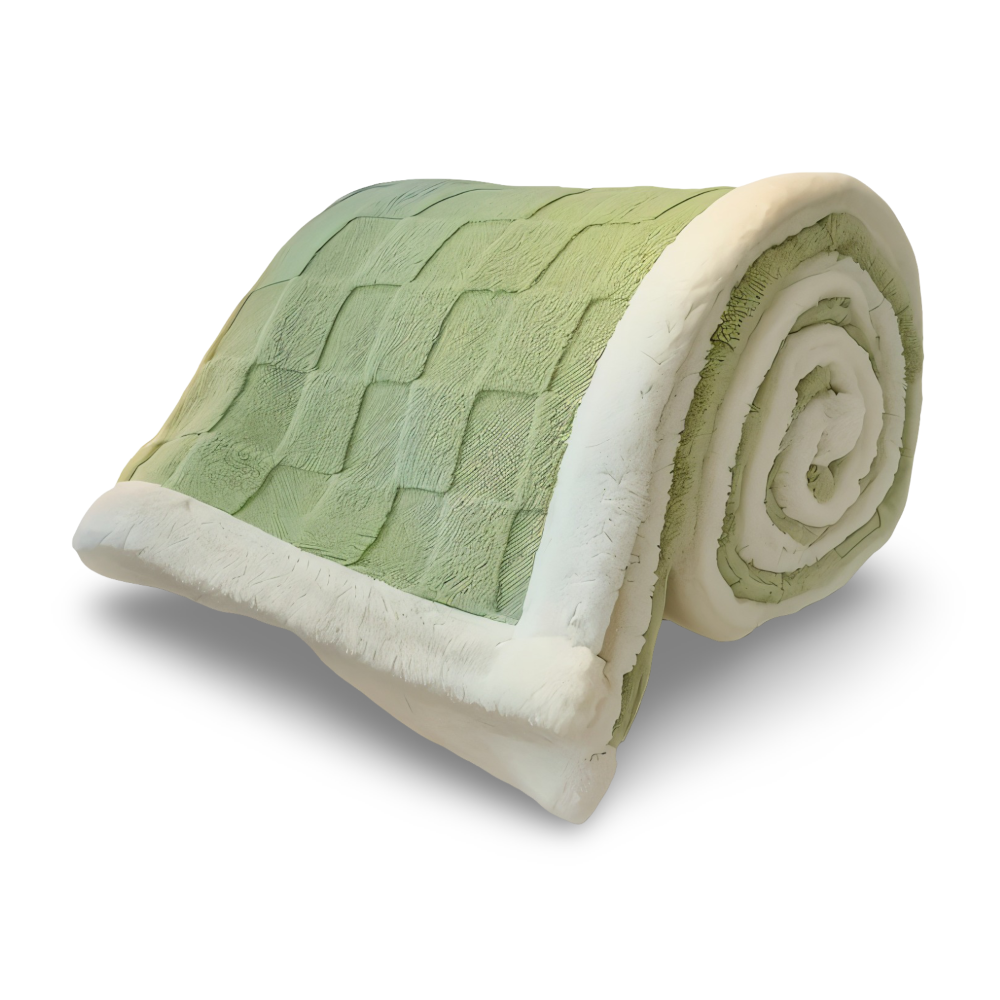 Vendbar fleeceplaid – tyk og varm vinterplaid med ternet design