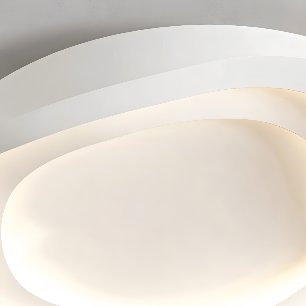 Lumivara Loftlampe – Dæmpbar Hvid LED Loftlampe med Kurvet Minimalistisk Design