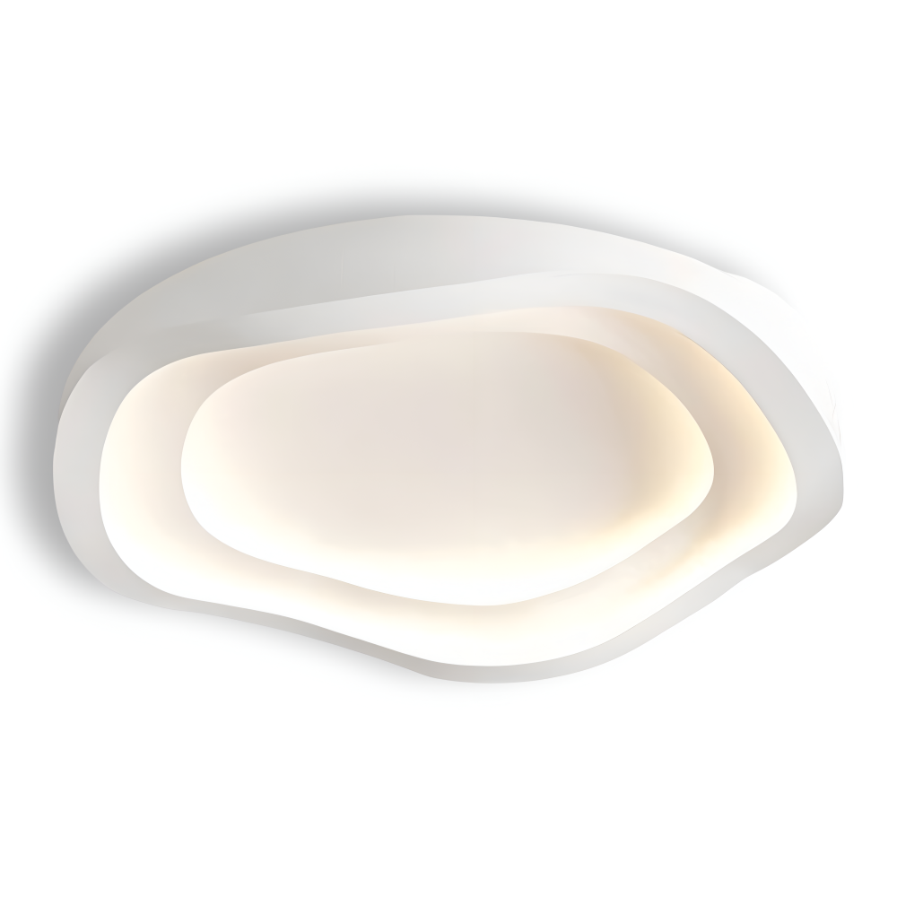 Lumivara Loftlampe – Dæmpbar Hvid LED Loftlampe med Kurvet Minimalistisk Design