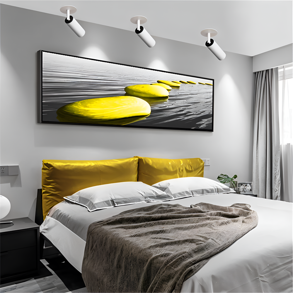 Indbyggede LED spotlights i aluminium – sort og hvid loftbelysning