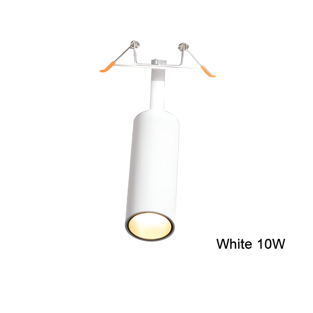 Indbyggede LED spotlights i aluminium – sort og hvid loftbelysning